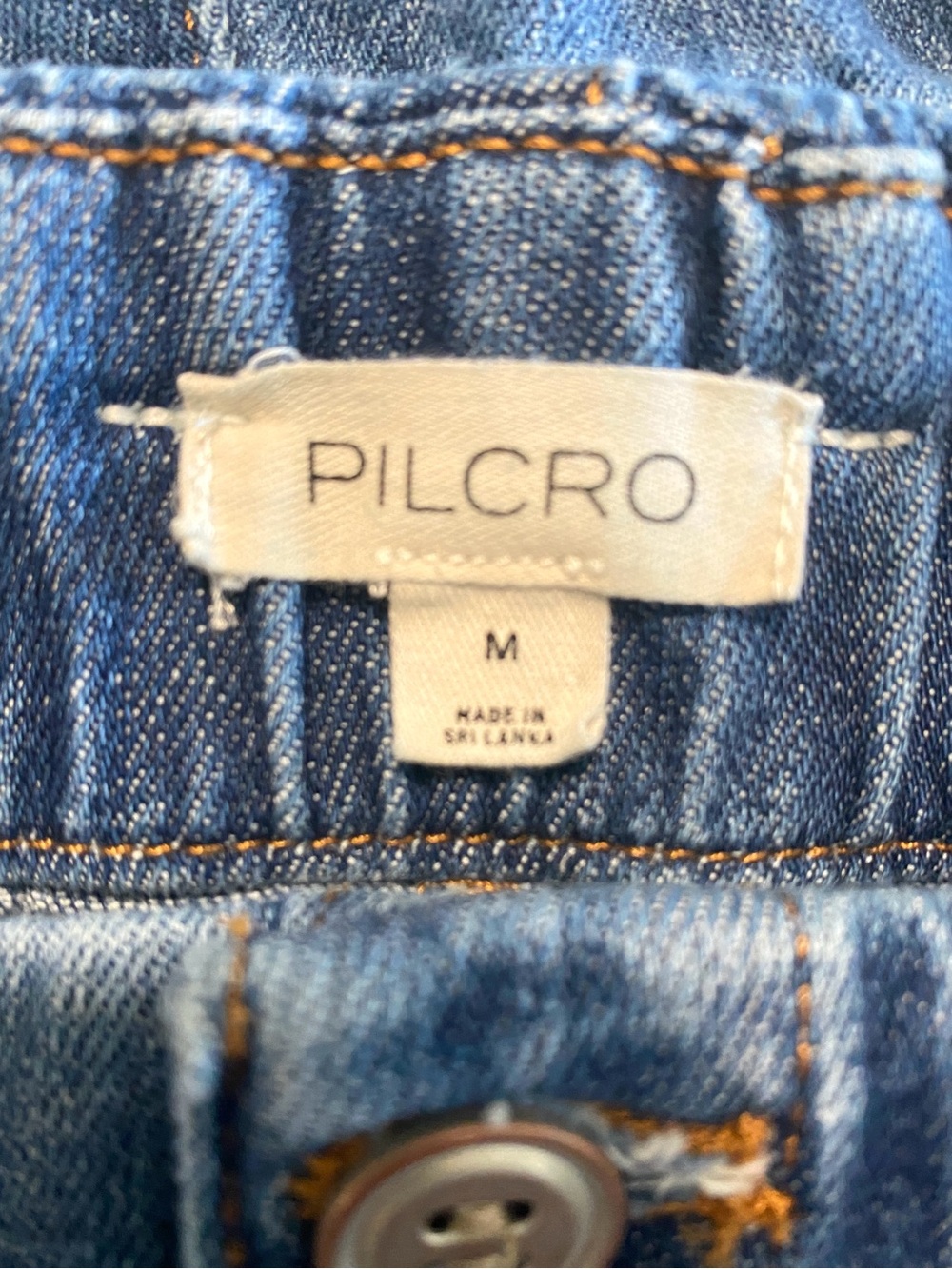 Anthropologie Pilcro Strapless Denim Romper Medium Blue Wash Cotton M Boho - Picture 8 of 15
